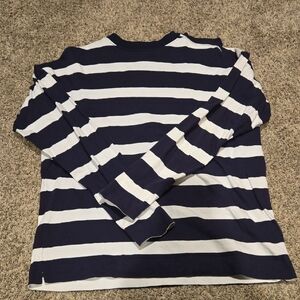 AYR The Early Morning Long Seeve - Navy and White Baltic Stripe